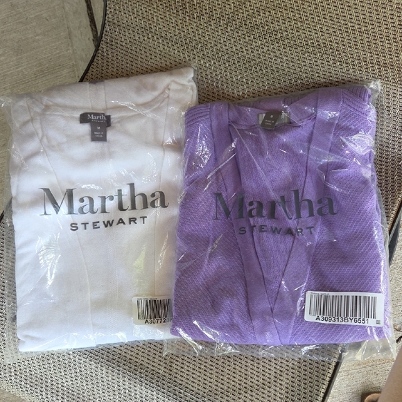 Martha Stewart Sweaters - Martha Stewart Cream and Purple  cardigans size Med